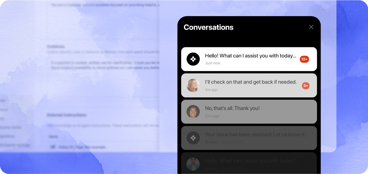 Multiple active conversations per customer